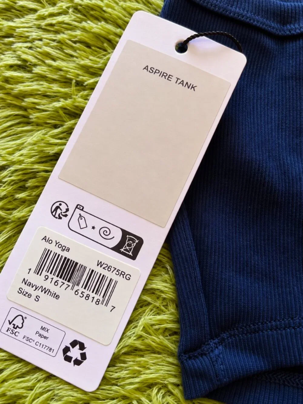 Alo Yoga Aspire Tank Navy NWT S M L